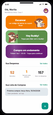 Tela real do modo hora da compra no app PantryBuddy.